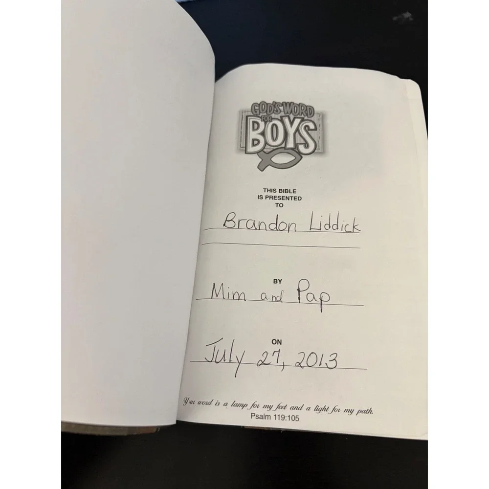 God's Word for Boys Bible 2010 Baker Publishing Group Green/Beige Canvas Leather